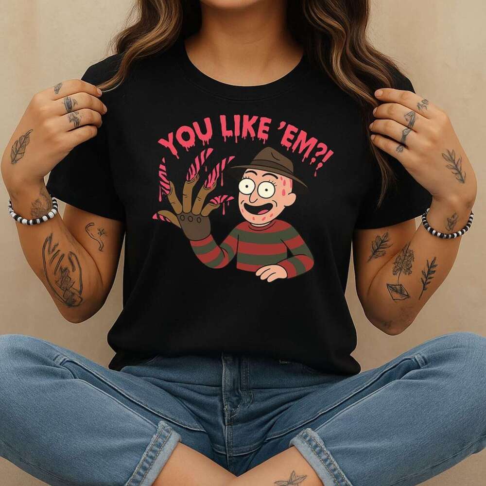 Painted Nails Funny Freddy Krueger Parody Horror T-Shirt